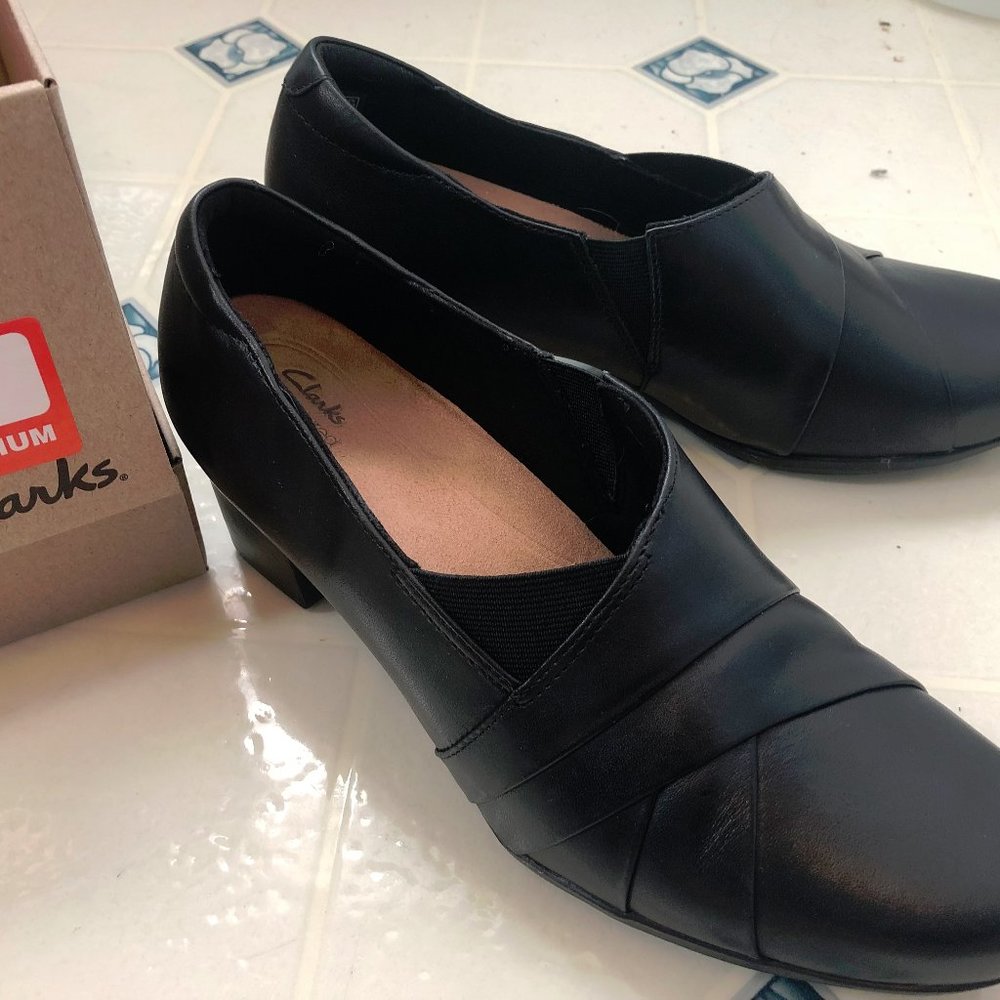 Clarks Rosalyn Adele Black Leather Shoes